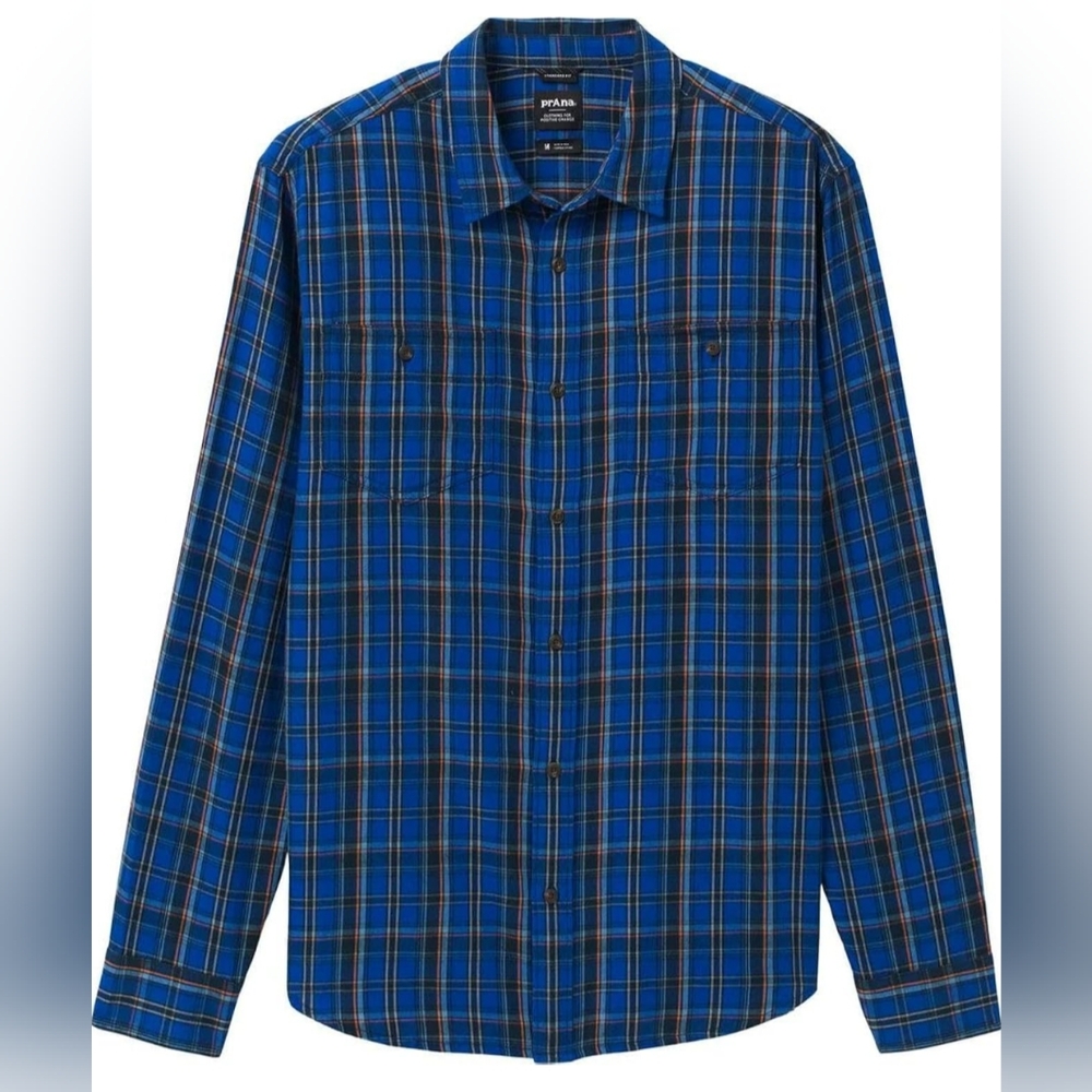 NWT🔥Prana Dolberg Flannel 100% Organic Cotton Men's XXLT